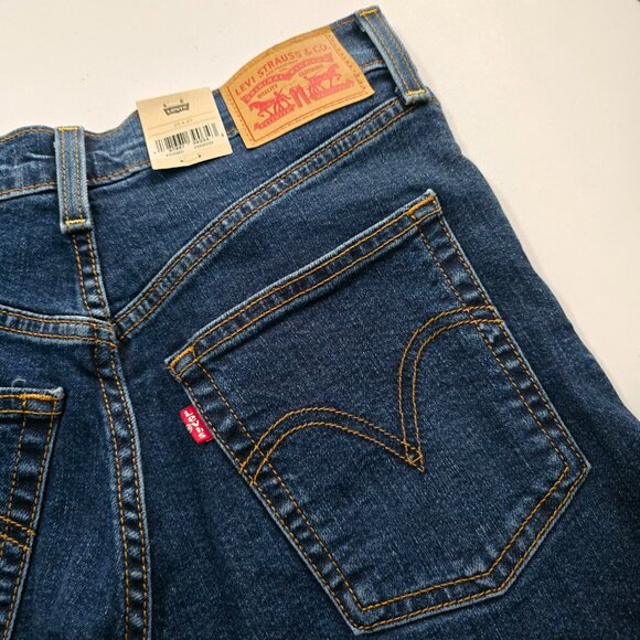 NWT Levi's Ribcage Straight Ankle Jeans Seamed Dark Wash Size 27 - Picture 5 of 8